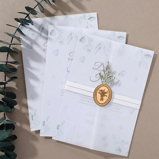 UNIQOOO Wax Seal Stickers -Vintage Photo Frame Floral Bouquet Wedding Invitation Envelope Seal Stickers, 50 Pcs Self-Adhesive Antique Gold Stickers, Perfect for Invitation, Christmas, Gift Wrapping