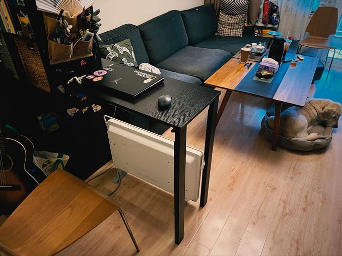 Wall Mounted Folding Table 29.5x15.7 inch, Drop-Leaf Dining Table for Small Spaces, E0-Grade Solid Wood Murphy Table with 132lbs Capacity, Space-Saving Desk for Kitchen Office (Black)