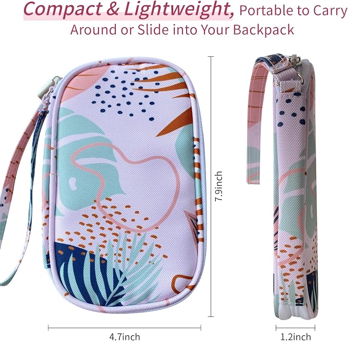 Electronics Organizer Travel Case, Cable Organizer Travel Essentials Tech Pouch,Suitable for Charger, Cable, Phone，Flash Drive,Maple leaf