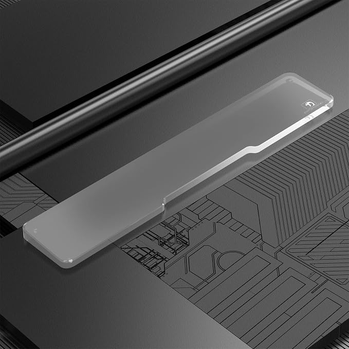 Acrylic Keyboard Wrist Rest - Full Size 100% Keyboard- Mechanical Keyboards Ergonomic Palm Rest for Computer Keyboard,Anti-Slip Base,Wrist Pad for Laptop,Office & Home-Easy Typing