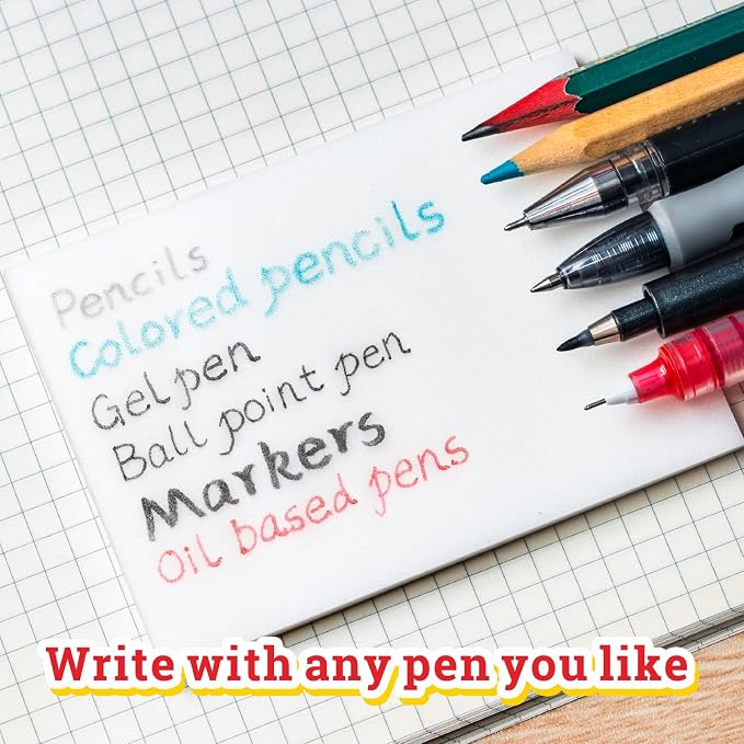 Gel Pen Friendly Multi-Size Transparent Sticky Notes - Translucent Matte Clear Pads for Bibles & Books, 3x2/3x3/3x4 in, 3 Pads 150 Sheets, Quick Dry Smudge-Free Tabs