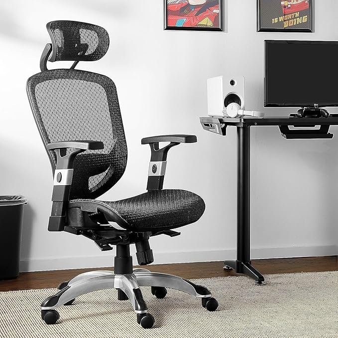 STAPLES Hyken Ergonomic Task Chair, Mesh, Ergonomic, Lumbar Support, Swivel, Black