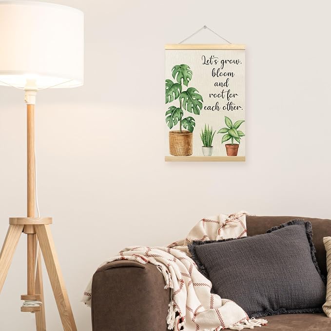 TLESKE Inspirational Wall Art Poster, Mental Health Motivational Wall Decor Hanging Poster with Hanger Frame for Therapy Office Classroom, Positive Affirmation Wall Prints Picture Framed Banner, 12x16