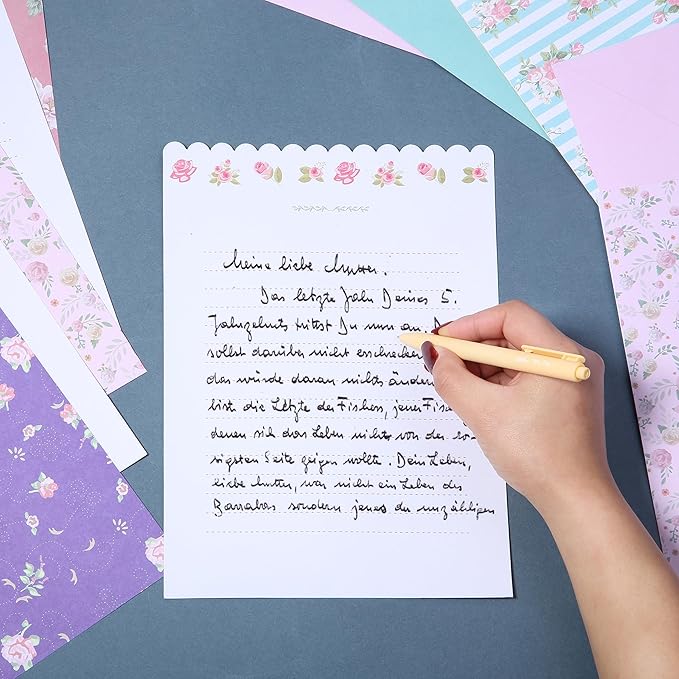 Mr. Pen- Stationery Writing Paper Set with Envelopes, 7.5" x 10.2", 32 Letter Sheets & 16 Envelopes, Smooth Printable Letter Paper for Handwritten Notes, Personal Letters, Invitations, Office & Home