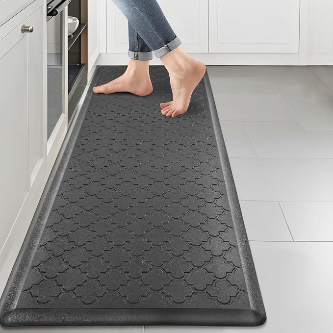 HEBE Anti Fatigue Kitchen Mats for Floor 20"x60", Cushioned Standing Mat | Non Slip Waterproof Kitchen Runner Rug, Heavy Duty Padded Foam Comfort Mat Floor Carpet for Standing Desk, Laundry, Sink