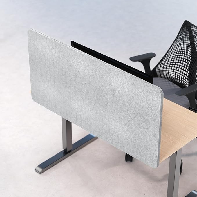 Universal Desk Privacy Panel – Heavy-Duty Desk Divider & Office Partition - Privacy Screen for Workspaces & Cubicles (2-Pack, 48" x 24")