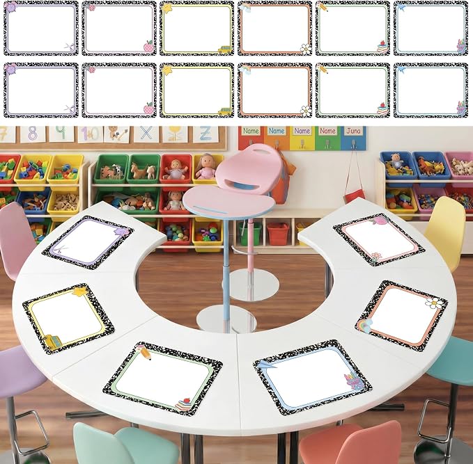 Lincia 12 Pcs Large 12'' Dry Erase Dots for Classroom Table Composition Dry Erase Circles Removable Sticker Spots for Whiteboards, Desks, Wall Decals, Student, Teacher School Supplies