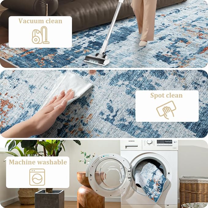 Office Chair Mat for Hardwood Floor, 48"x36" Easy Glide Computer Chair Mat Protector for Rolling Chair Under Desk Rug Nonslip Backing, Machine Wash