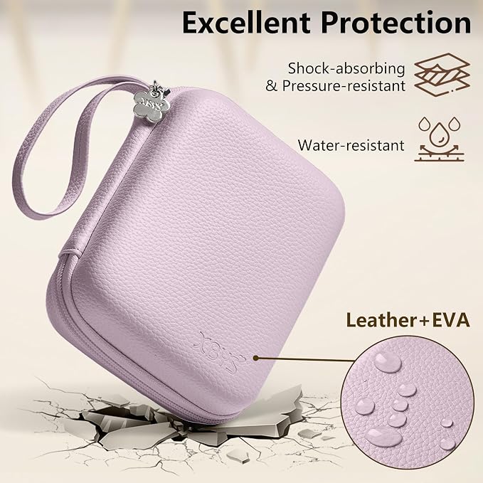 Charger Case for Macbook, Portable Tech Electronic Organizer Bag, Small Travel Storage Pouch for Laptop Accessories, MacBook Power Adapter, Charging Cords, USB Drives, Power Bank (Purple, L)