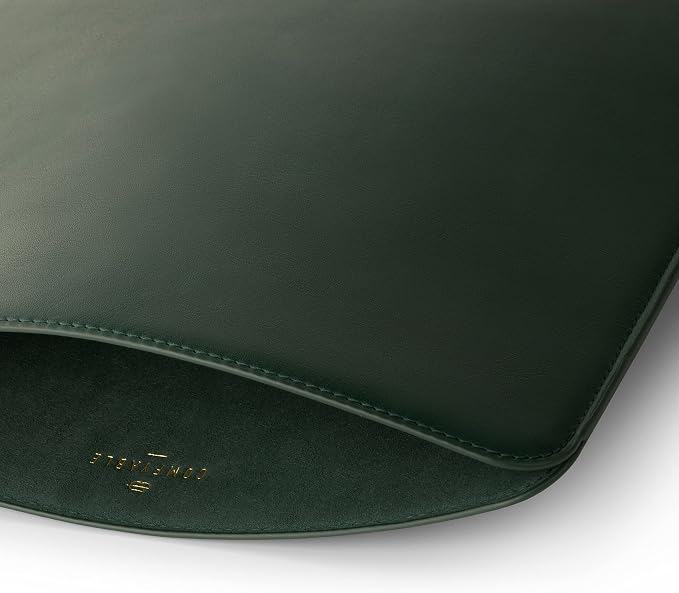 Comfyable Laptop Sleeve 14 Inch Precisely Compatible with MacBook Pro M5 M4 M3 M2 Pro/Max 2026-2021, Faux Leather Cover Case, 14 in, Green