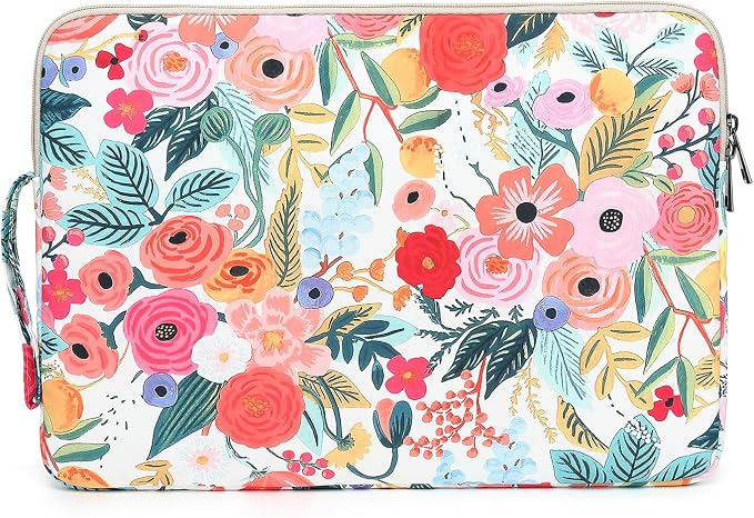 Laptop Sleeve 13.3 inch14 Inch, 15.6inchWater Resistant Traveling Computer Cover with Handle, Shockproof Protective Carrying Laptop Case (Y8-Garden Rose, 12.5 inch-13.5 inch)
