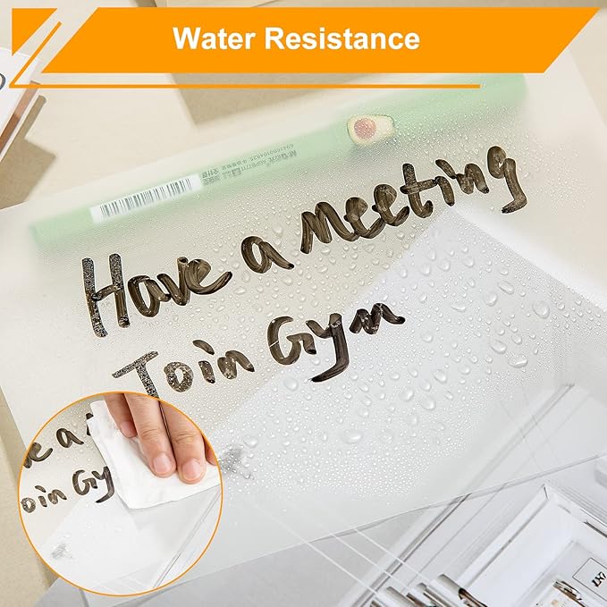5x7 Inch Transparent Sticky Notes, 2 Pads Large Translucent Self-Adhesive Clear See Through Post Supersize Sticky Notes for Office Woman School Classroom Teacher College Supplies White Color