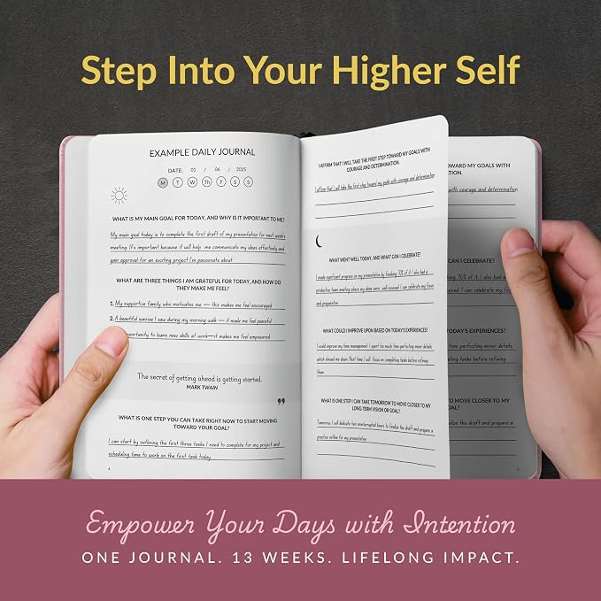 Foundations of Self Mastery Journal – Guided Daily Planner for Men & Women | Goal Setting, Gratitude, Manifestation, Affirmation, Reflection, Mindfulness, Productivity & Personal Growth (Pink)