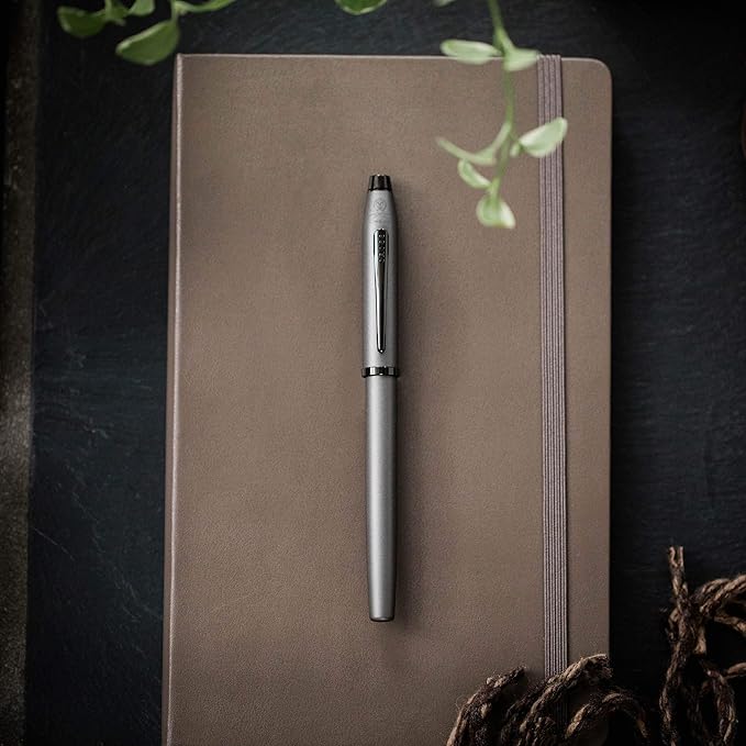 Cross Century II Lustrous Chrome Medium Nib Fountain Pen - Professional Pen for Everyday Use - Smooth Writing - Comfortable Grip - Black Ink - Durable Construction - Includes Gift Box