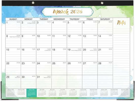 2026 Desk Calendar - JAN 2026 - DEC 2026, 14.6" x 11.4" 2026 Calendar, 12 Months Desk Calendar, Desk Pad, Colorful