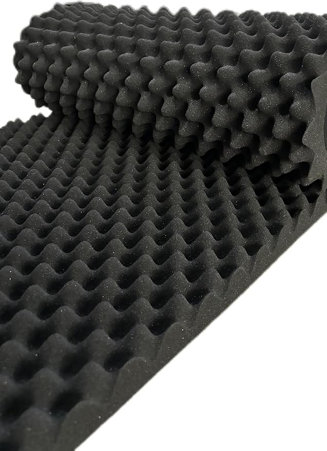 4 Pack Egg Crate Foam Sound Proof Foam Panels for Walls,48''X24''X2'' inch Acoustic Panels, high-Density Fireproof soundproof Wall Panels, Professional Acoustic Treatment (BlacK)