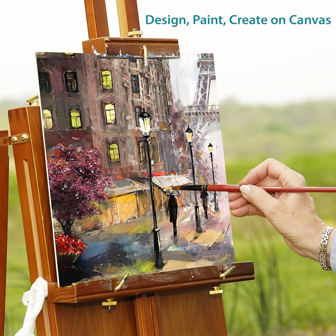 KEFF Canvas Boards for Painting - 12x12 8-Pack Bulk Canvas Panels, 100% Cotton Triple Primed Large Canvases for Art Painting Supplies, Acrylic, Oil, Watercolor & Tempera