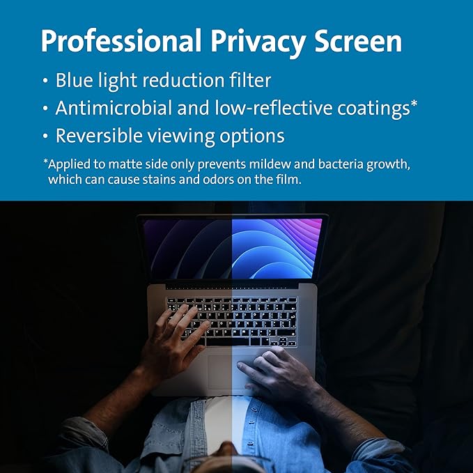 Kensington MagPro™ Magnetic Laptop Privacy Screen 14 inch, Removable 16:9 Laptop Privacy Filter, Anti-Glare, Blue Ray Reduction, Dell Latitude 5420, HP Elitebook 840 G6-G8, Lenovo, Asus (K58352WW)