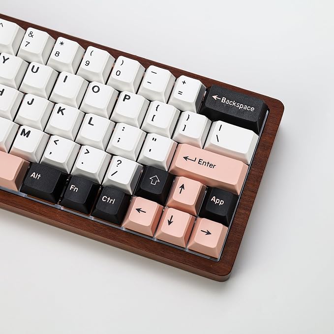 Olivia Female keycaps PBT Double Shot Keycap Set,174 Keys Pink Keycaps 60 Percent Cherry Profile Keycap for 61/64/68/84/87/100/104/108 Mechanical Keyboard