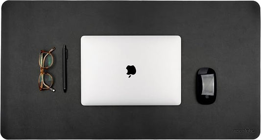 ANECDOTE Vegan Leather Desk Pad - 31.5"x17" Desk Mat for Your Office. This Quality Large Mouse Pad has Chic Elegance, Professional Look & Satisfying Touch - The Perfect Leather Mouse Pad for You!