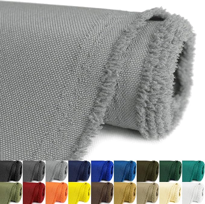 Waterproof Canvas Fabric by The Yard 58inch 600D Upholstery Material Polyester Fabric Outdoor Water Resistant Fabric for Sewing Chair Patio Cushion Purse Bag Interior, 15 Yard Silver Grey