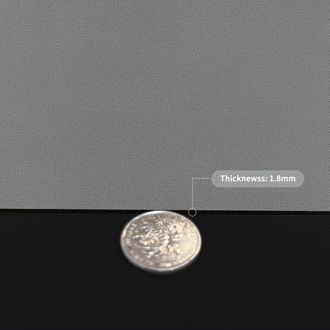Faux Leather Table Cover,1.8mm Thick,42x84 Inch Table Protector,Table Protector for Dining Room Table,Table Protectors for Rectangle Tables.(Black+Gray,42x84)