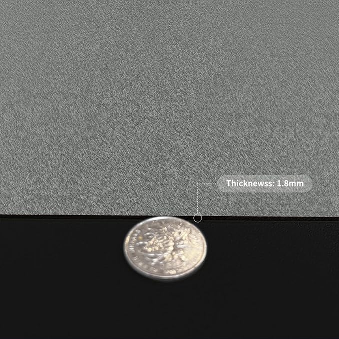 Faux Leather Table Cover,1.8mm Thick,42x90 Inch Table Protector,Table Protector for Dining Room Table,Dining Table Cover,Table Protector Mat.(Black+Gray,42x90)