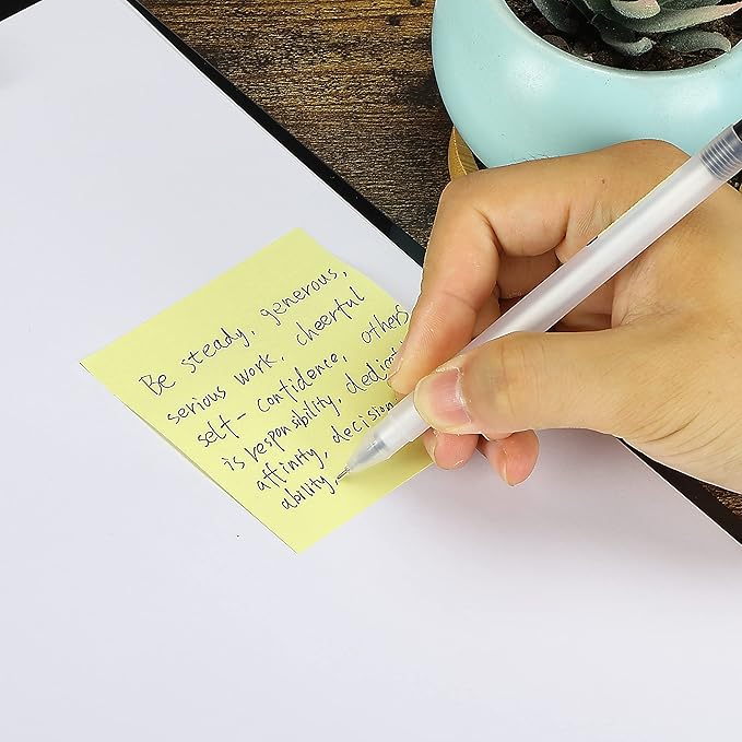 Mr. Pen- Sticky Notes, 3"x3", 12 Pads, Pastel Yellow Colors, Self-Stick Pads, Aesthetic, Colorful, Bulk, Stocky Notes for Bible Journaling