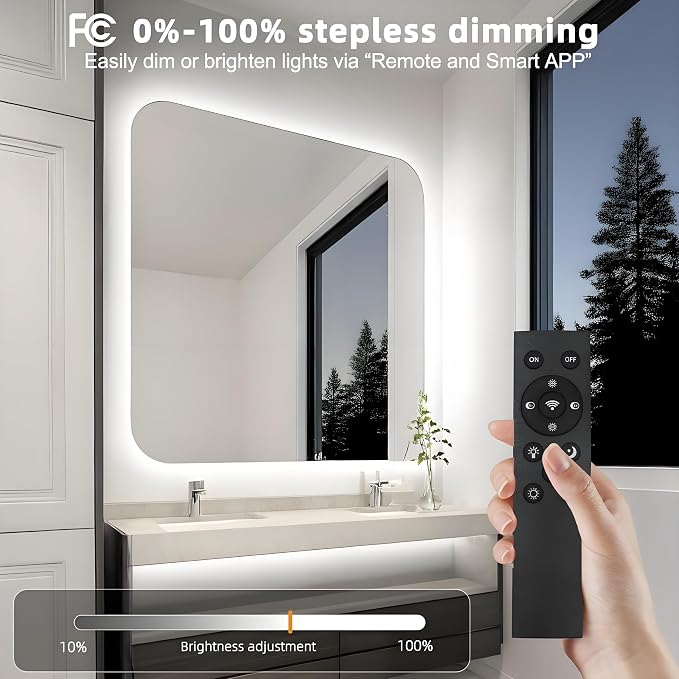 Tenmiro White LED Strip Lights 16.4ft (600 LEDs) Super Bright 25000K Daylight White, 3Color Temperature Dimmable with Smart App & Remote Control for Bedroom Kitchen Commercial Home Lighting Decor