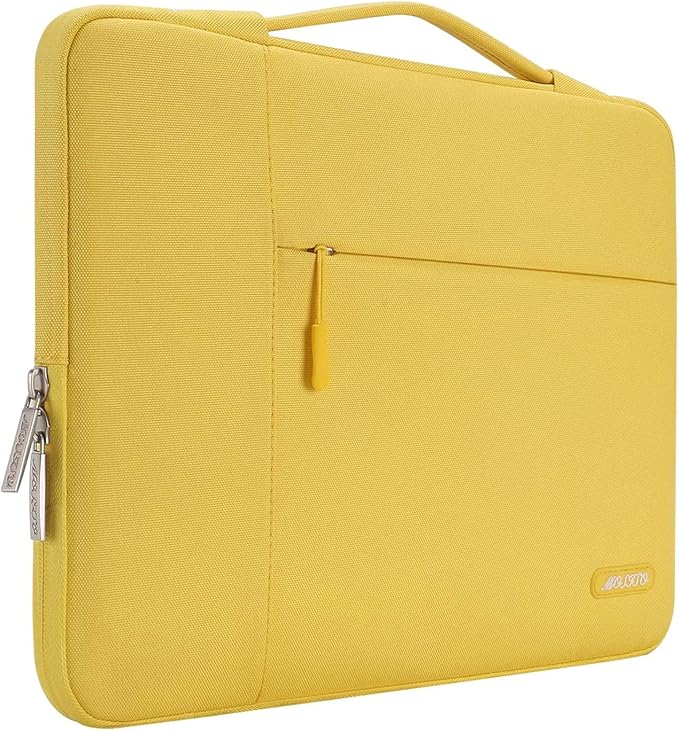 MOSISO Laptop Case 13 inch, Laptop Sleeve with Handle Compatible with MacBook Neo/Air/Pro 13 inch with A18/M5/M4/M3/M2/M1 Chip 2026-2016, Polyester Multifunctional Computer Bag, Yellow