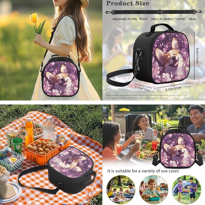 Ystardream Sweet Fox Backpacks for Girls Backpack with Lunch Box Pencil Case Water Bottle Sleeve 4 Pcs Book Bag Elemenatry Preschool Back Packs Schoolbag with Front Pocket for Kids Boys Easy Carry