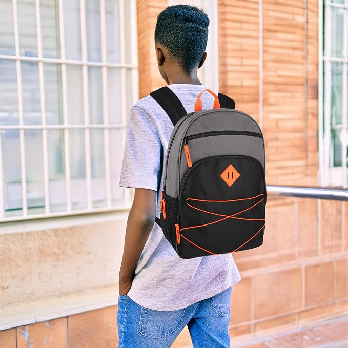 Trail maker Kids Backpacks with School Supplies for Boys, Girls, 30 Piece Back to School Supplies Set with 17" Bungee Backpack