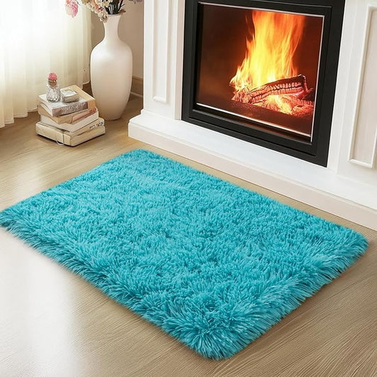 Mugorn Small Soft Shag Rugs for Bedroom, 2x3 Fluffy Area Rugs for Living Room