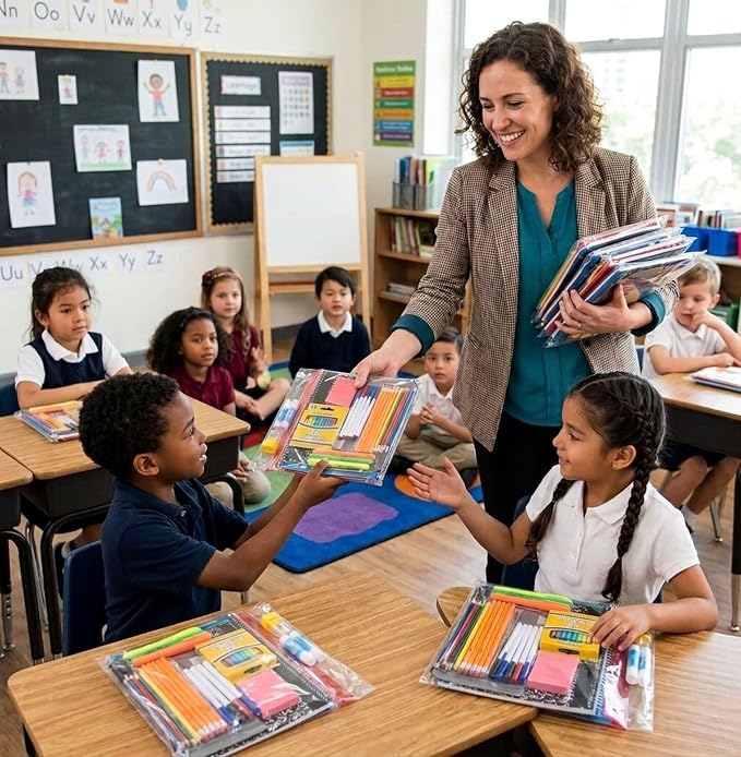 Trailmaker 960 Pack Bulk School Supply Kits | 20 Piece Classroom Supply Sets for Elementary & Middle School | Notebooks, Pencils, Crayons & Essentials | For school drives, classrooms, nonprofits & student donations