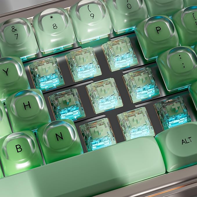 ZhouWang Jasmine Green Switch,3 Pin Replacement Pre-Lubricated Dustproof Clicky Keyboards Switch,Suitable clickers for 3D Prints and MX Mechanical Keyboard（36Pcs）