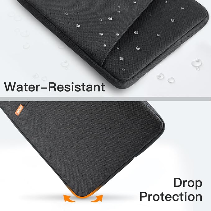 JETech Laptop Sleeve for MacBook Neo (A18 Pro), 14-InchMacBook Air/Pro, MacBook Pro M1-M5 2021-2026, Waterproof Bag Case with Pocket, Compatible with 14 Inch Notebook (Black)