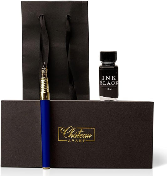 Fountain pen (Blue), 1 Count (Pack of 1)