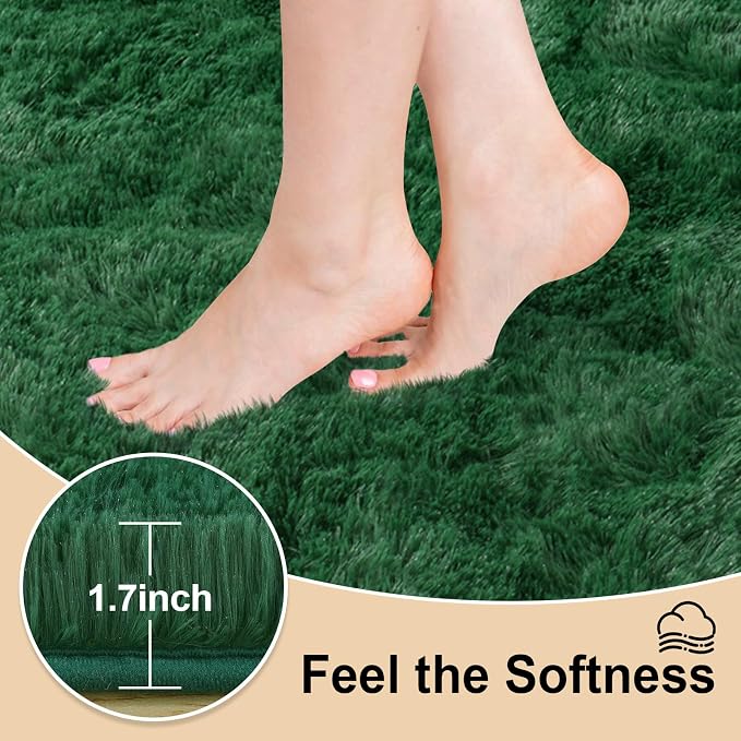 Mugorn Small Soft Shag Rugs for Bedroom, 3x5 Fluffy Area Rugs for Living Room