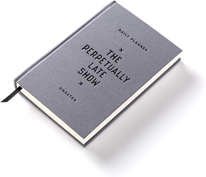 Brass Monkey Perpetually Late Undated Planner, 6” x 9” – Daily Planner with 366 Days (336 Pages) – Random Holidays and Fun Added In – Mini Planner with Bookmark Included