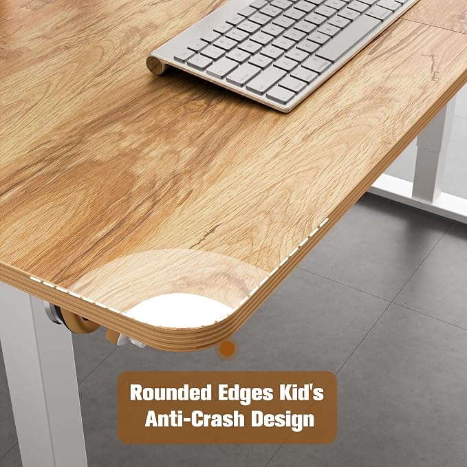 63"x28" Standing Desk, Height Adjustable Sit-Stand for Home Office | Electric Adjustable Standing Desk, Sit to Stand Computer Office Desk with Splice Board, Memory Preset, Lifts 28.7''-46.5"
