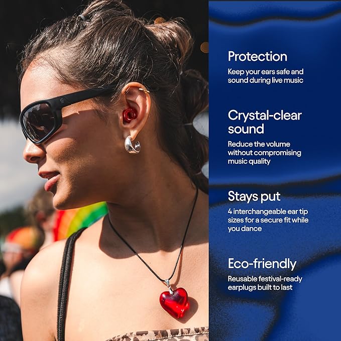 Loop Experience 2 Ear Plugs – Stylish Certified Hearing Protection for Concerts & Festivals, Live Events, Musicians, Sports, DJs and Nightlife – 17dB Noise Reduction Earplugs (High-Fidelity)