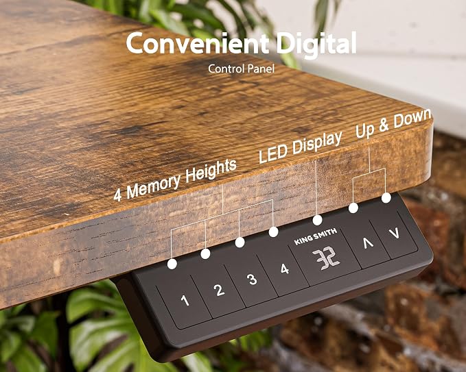 WALKINGDESK 63x24 Inches Electric Standing Desk with Drawer and Monitor Stand, Height Adjustable Sit to Stand up Desk for Home Office, Ergonomic Computer Table with Phone Holder, 3 Hooks, Rustic Brown