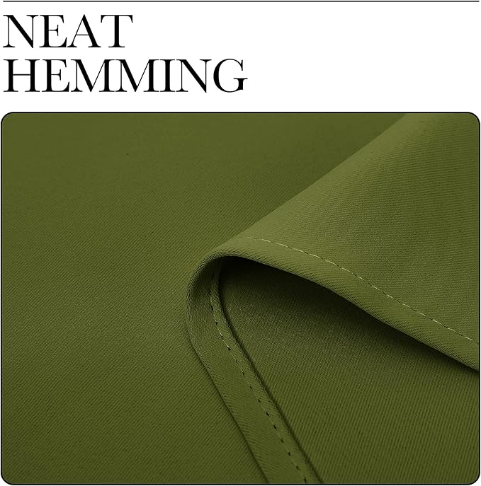 NICETOWN Christmas Decoration Blackout Curtain for Kitchen Window, Function Thermal Insulated Blackout Panels for Bedroom, 1 Pair, Olive Green, Rod Pocket Style, 42 by 84 inches