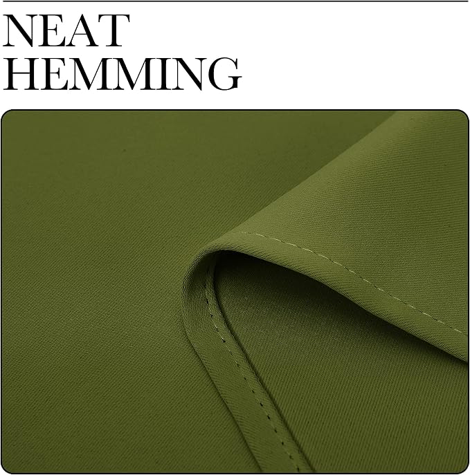 NICETOWN Bedroom Curtain Panels Blackout Draperies, Thermal Insulated Solid Grommet Blackout Curtains/Drapes (One Pair, 55 by 68-inch, Olive Green)