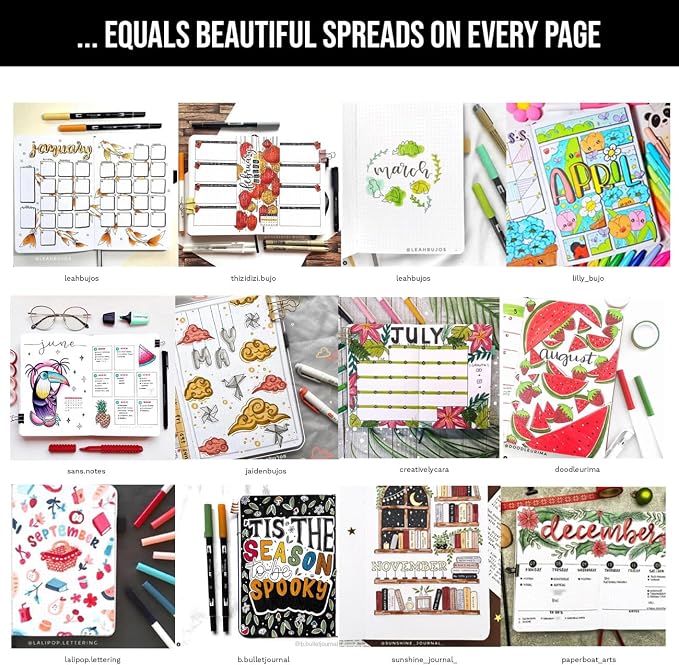 Bullet Dotted Journal Dot Grid Notebook | A5 Daily Journaling Notebooks for Personal Writing, Work, Women | 120gsm Thick Paper, Hard cover, Lay Flat Binding | 5x7 Journals Cuaderno Libretas de apuntes
