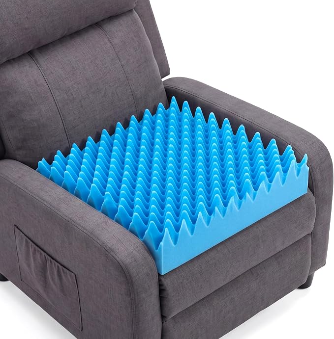 1 Pcs Egg Foam Cushion 20 x 20 x 5 Inches Recliner Cushion Egg Shaped, Blue | Recliner Cushion for Elderly, Egg Foam Pad to Relieve Back, Double Layer Disperse Pressure for Office Wheelchair Home Car