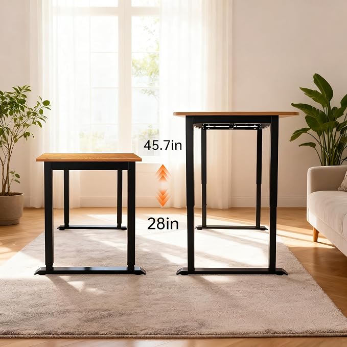 Fromann Electric Standing Desk Frame, 4-Leg Dual Motor Adjustable Standing Desk Legs for Max 70'' x 29.5'' Desktop,Heavy Duty 220lb Load Capacity for Home Office, Frame Only