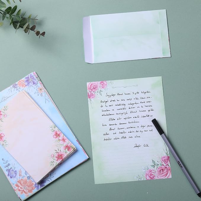 Mr. Pen- Stationery Writing Paper Set with Envelopes, 7.4" x 5.5" | 48 Letter Sheets & 24 Envelopes, Smooth Printable Letter Paper for Handwritten Notes, Personal Letters, Invitations