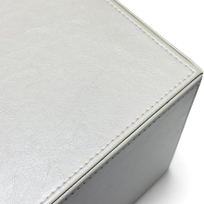 UnionBasic Document Organizer, 3-Drawer File Cabinet Document Storage Box, Office Desktop Filing Organizer, Creamy White