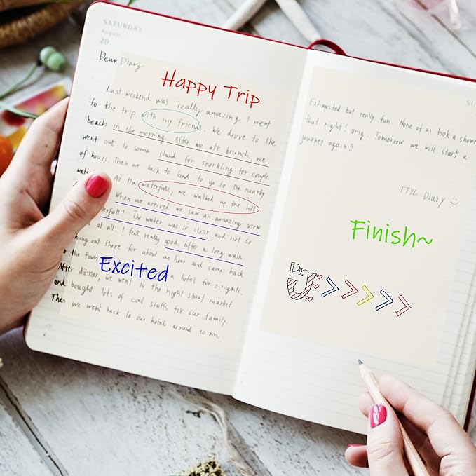 Mr. Pen- Transparent Sticky Notes, 5"x7", 200 Sheets, White, See Through Sticky Notes, Stocky Notes for Bible Journaling